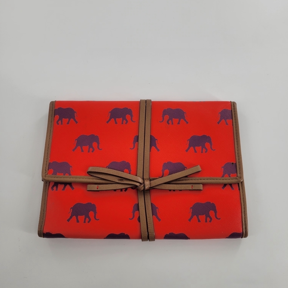 Stella & Dot Jewelry Organizer Travel Bag Pouch Elephant Print